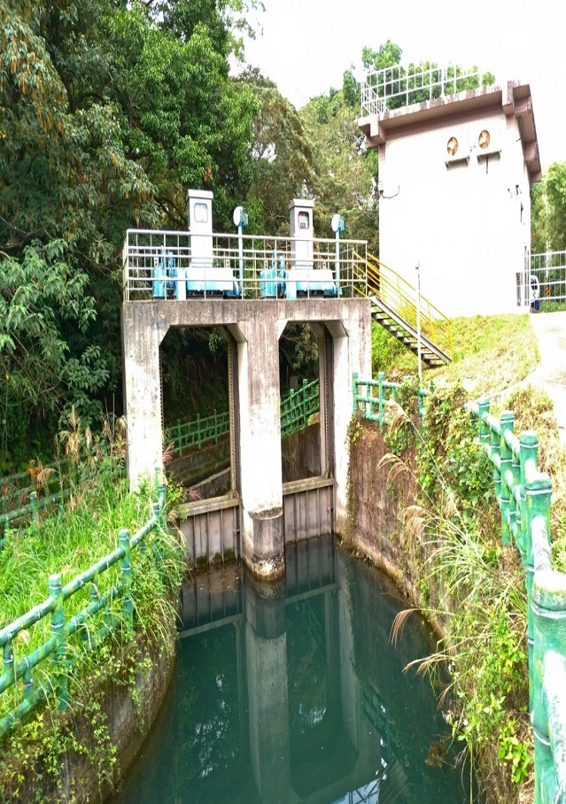 圖3 石圳聯通管水力用水退水位置