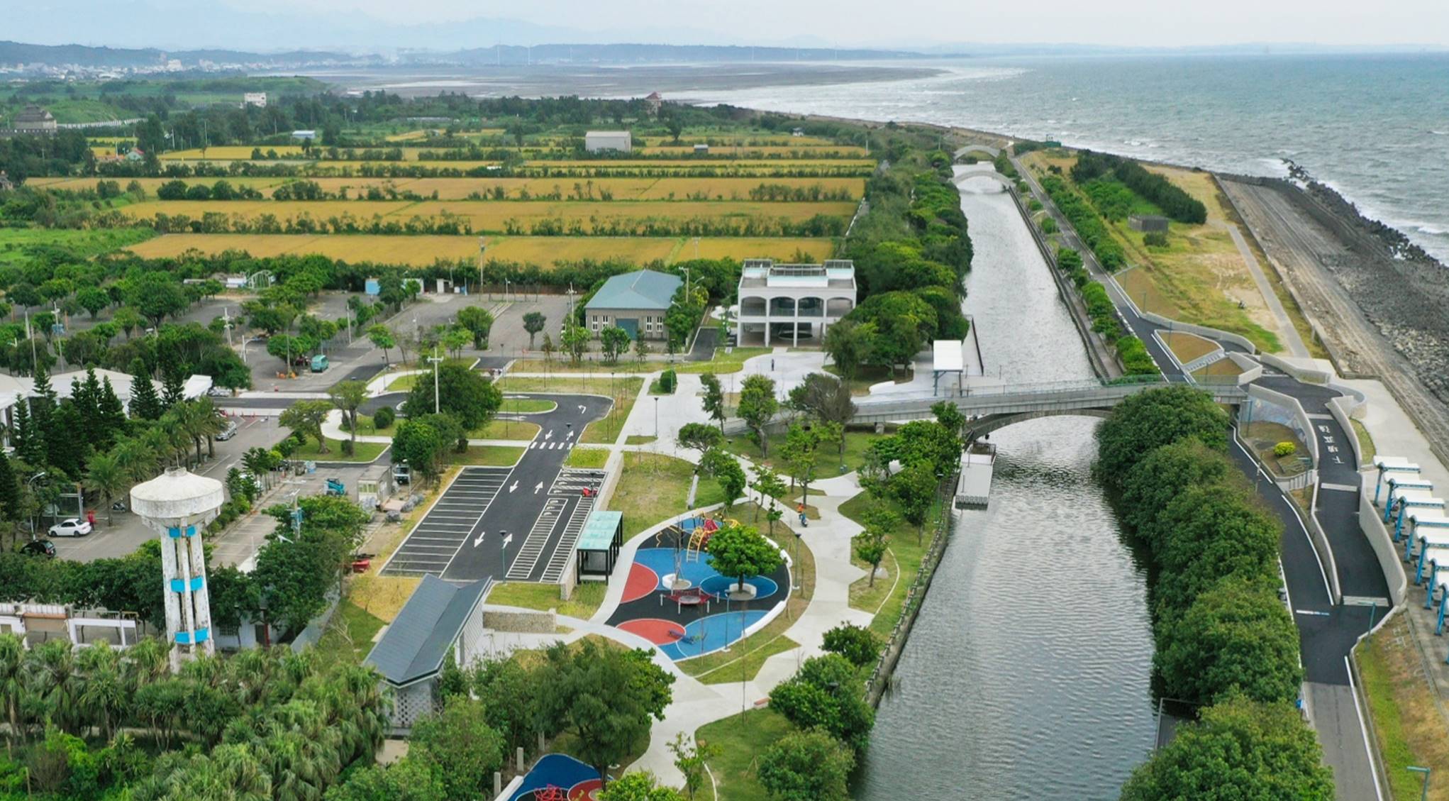 新竹17公里海岸線-港南運河風景區鳥瞰圖
