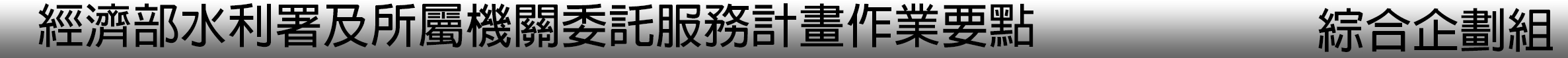 「經濟部水利署及所屬機關委託服務計畫作業要點」修正