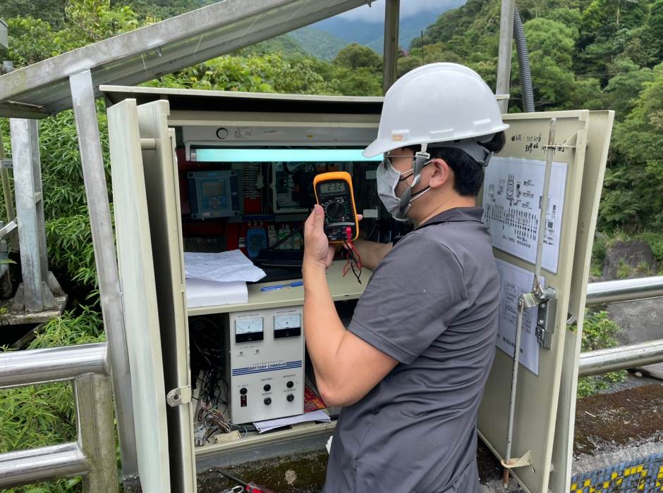 烏來福山的濁度監測整備工作