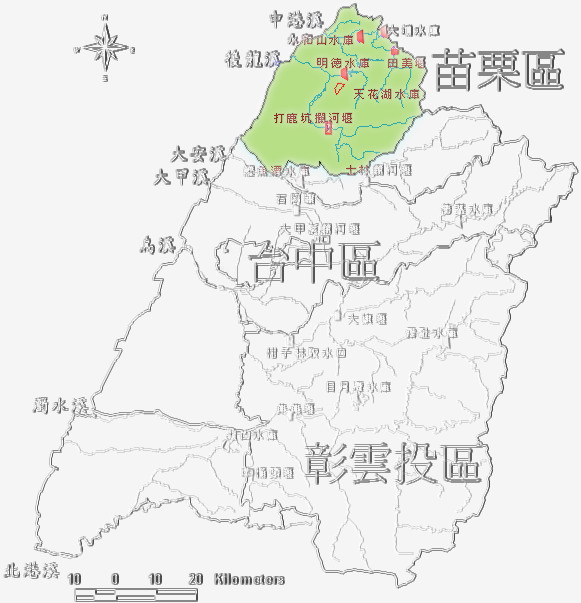 苗栗區範圍圖