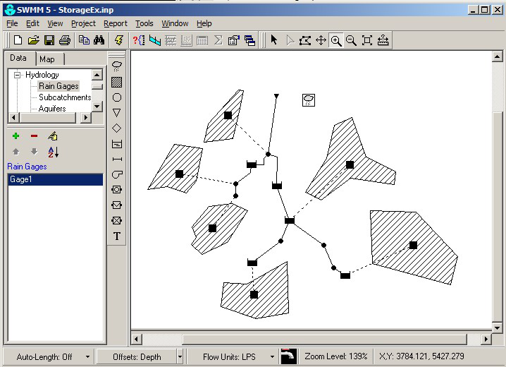 Figure.1  Simulation of SWMM model