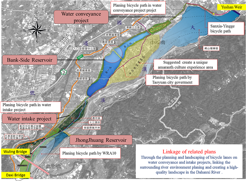 Figure.1 JhongJhuang Bank-Side Reservoir main project overview