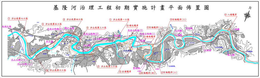 基隆河治理初期計畫平面圖